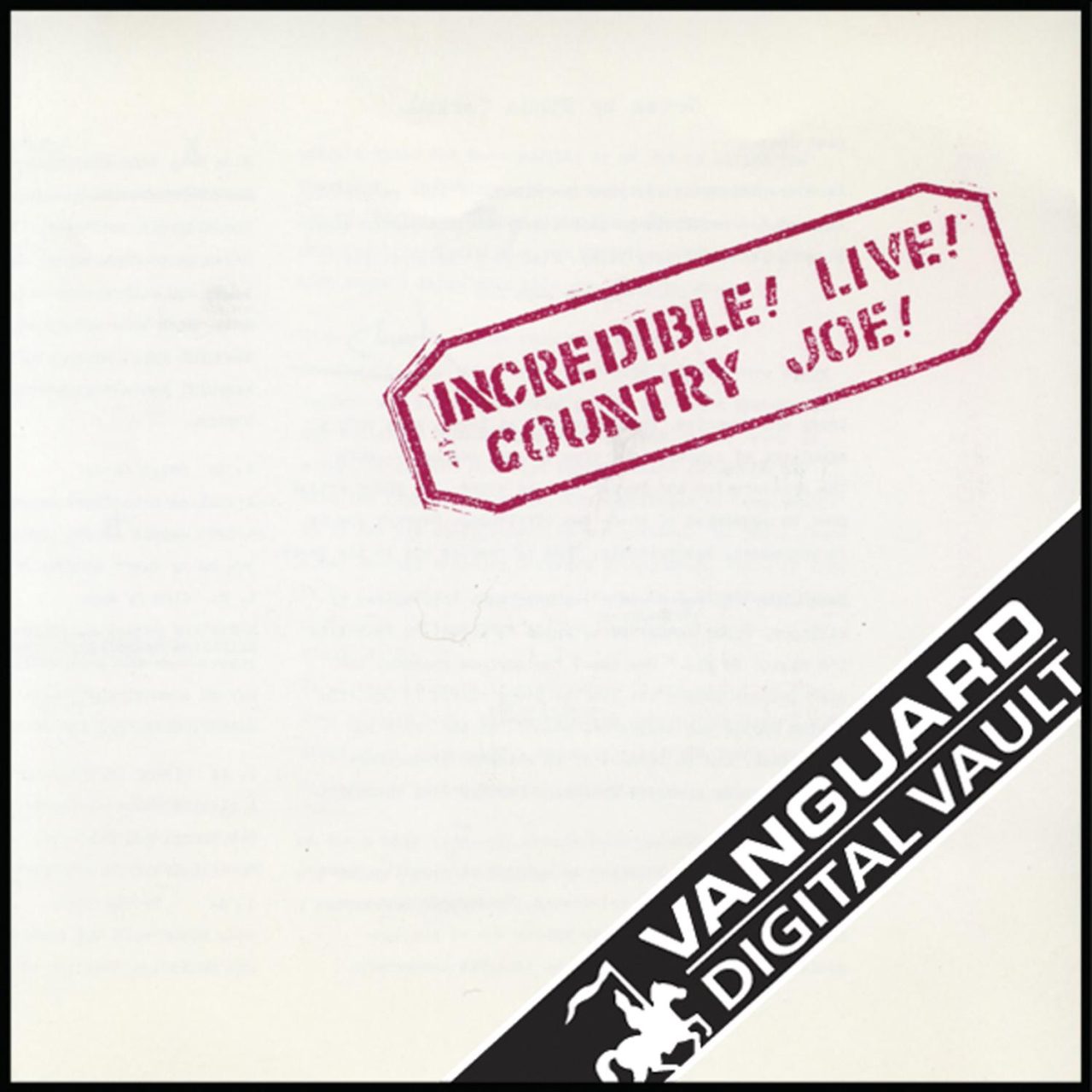 Country Joe McDonald - Incredible! Live! cover album