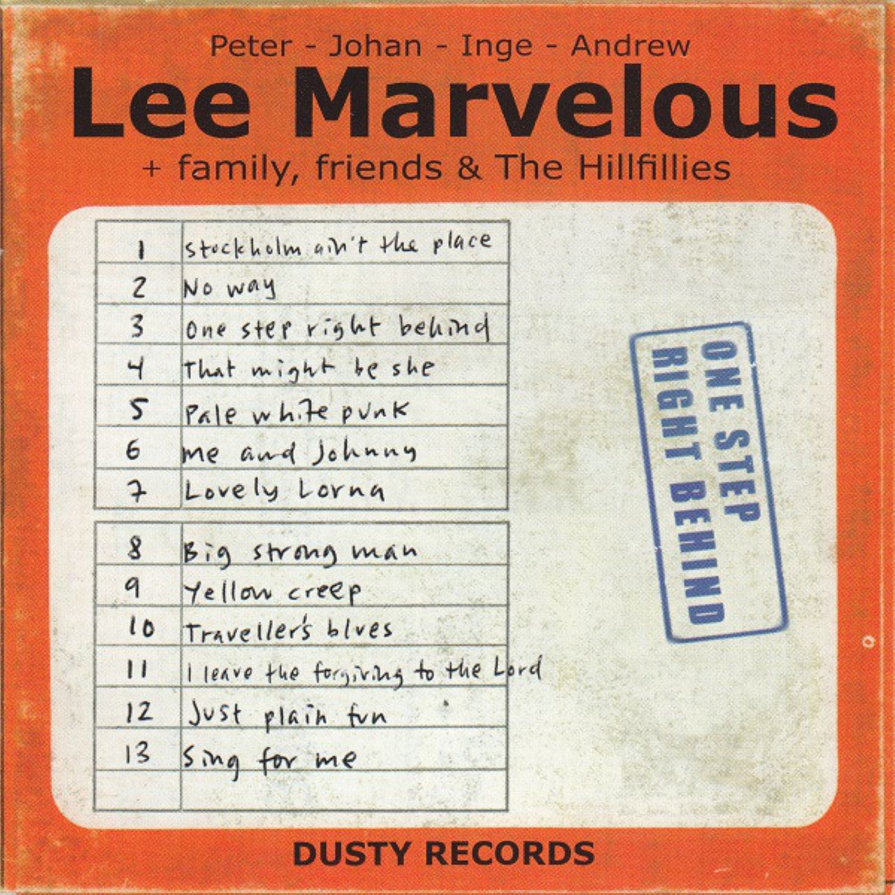 Lee Marvelous - One Step Right Behind cover album