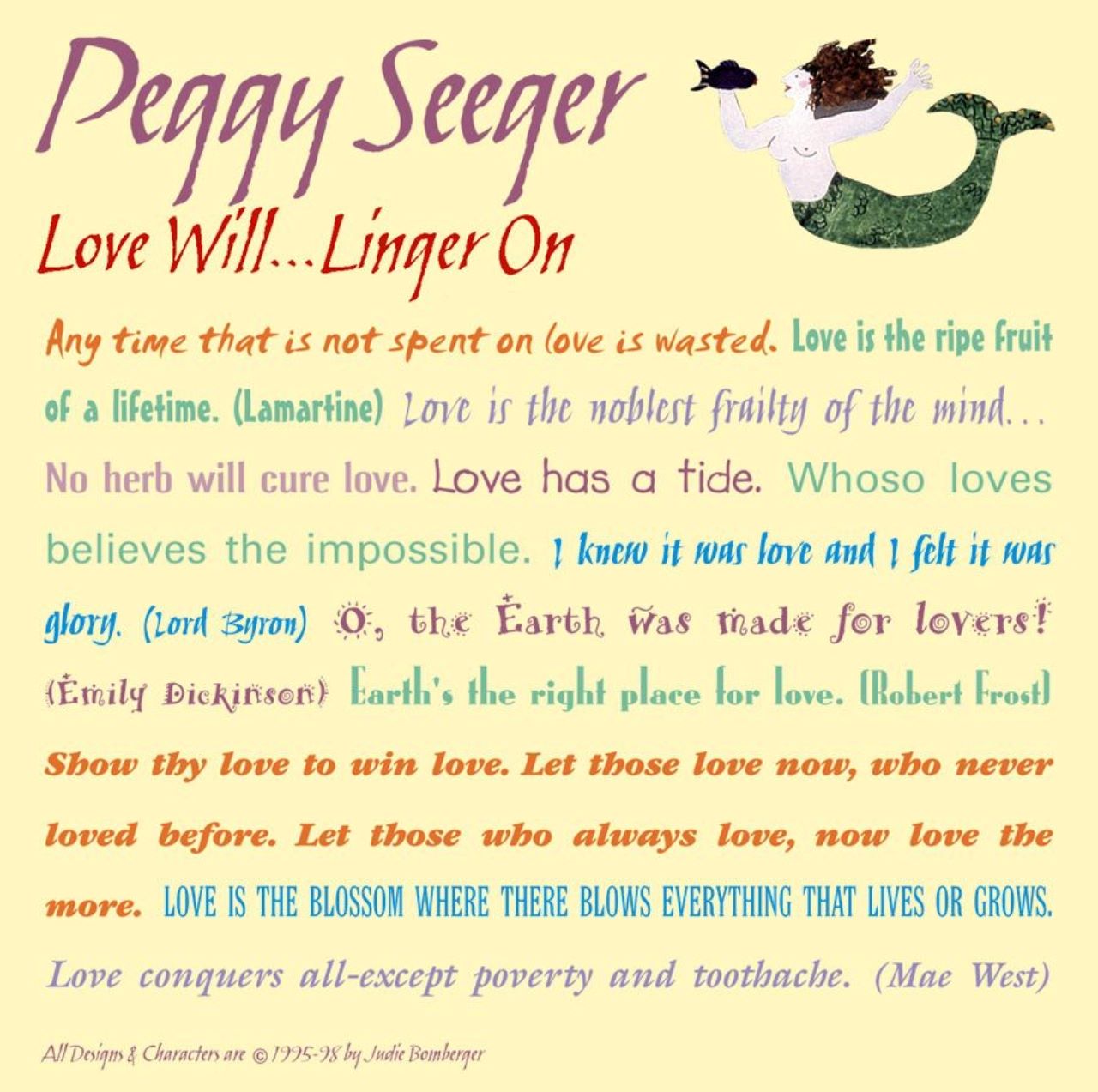 Peggy Seeger - Love Will... Linger On cover album