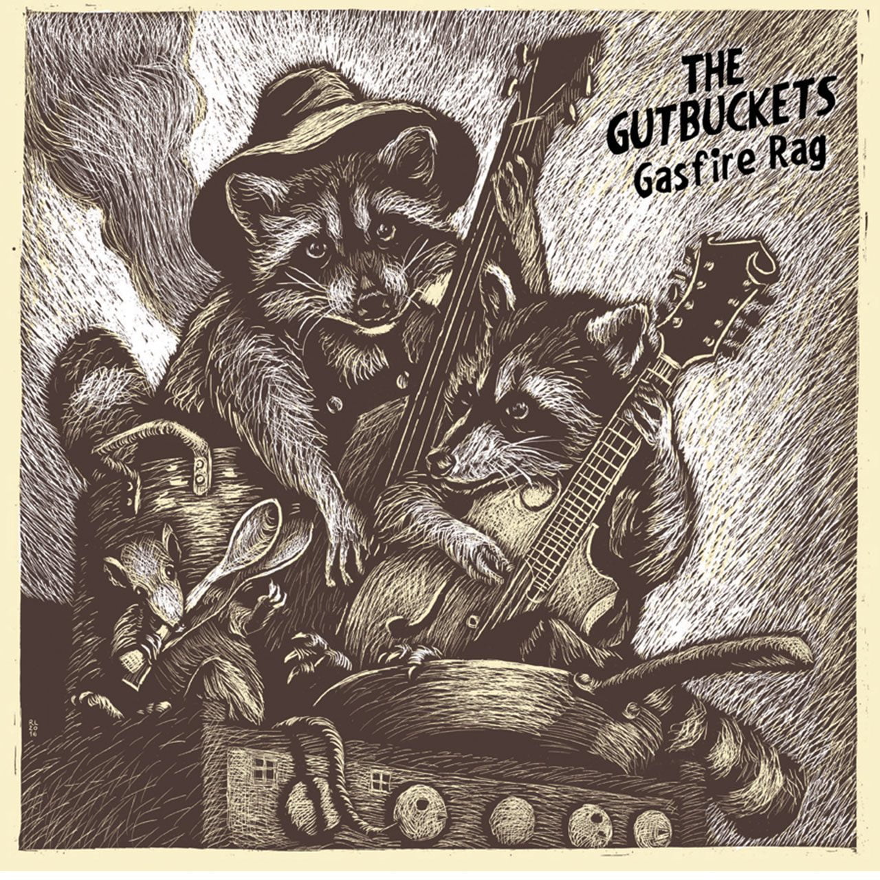 The-Gutbuckets---“Gasfire-Rag”- cover album