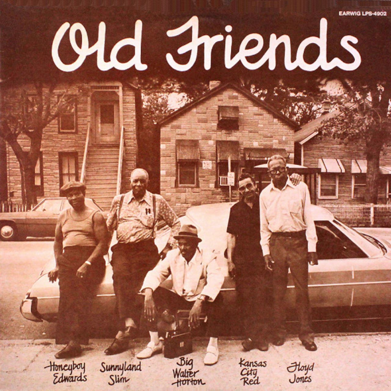 Honeyboy Edwards, Floyd Jones, Kansas City Red, Sunnyland Slim, Big Walter Horton – Old Friends cover album